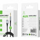Woox MX0045 3.5mm Aux to Lightning Braided Plug & Play Audio Cable, 6.6ft 2m, Black