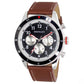 Henley Mens Multi Eye Dial Sports Large Leather Strap Watch H02219 Available Multiple Colour