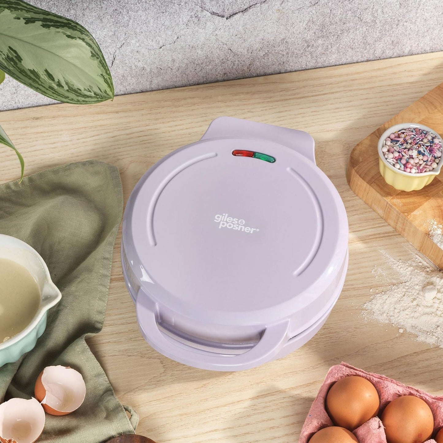 Giles & Posner Mini Doughnut Maker – Non-Stick Cooking Plates EK6222GSPP