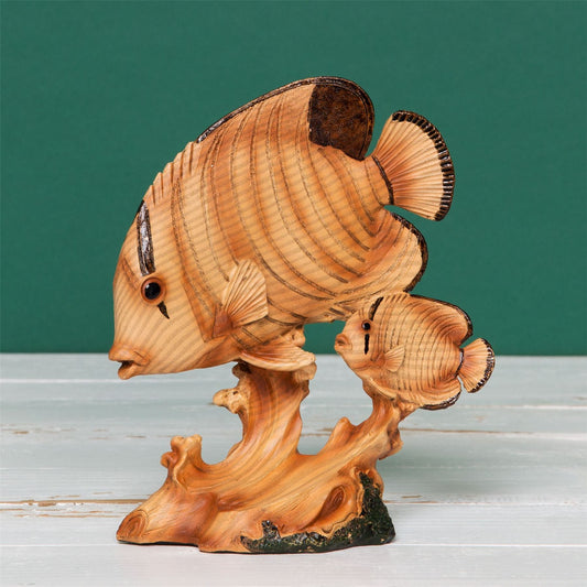 Naturecraft Wood Effect Resin Figurine - Fish