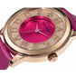 Mark Maddox Ladies Fashion Quartz Pink & Rosegold Tone Dial with Pink Leather Strap Watch - CLEARANCE NEEDS RE-BATTERY