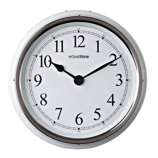 Hometime White Wall Clock With Arabic Dial 35cm