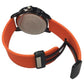 Heryi Rubber Gents Fashion Quartz Date Orange Round Multi Dial Orange Rubber Magnetic Strap Watch