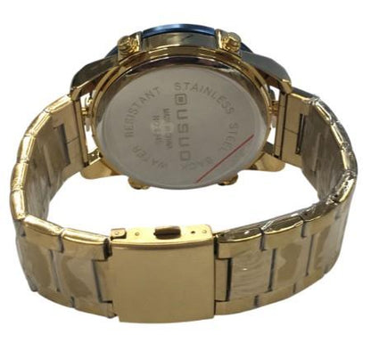 Ousuo Mens Fashion Ana Digital Big Dated Dial Stainless Steel Bracelet Watch NY London Available Multiple Colour