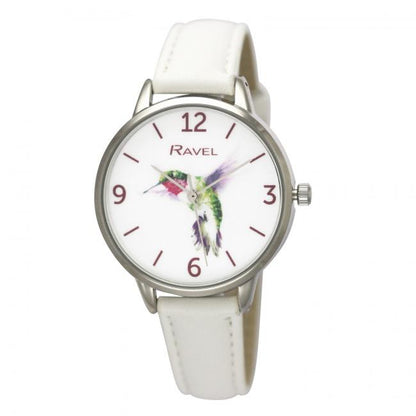 Ravel Ladies Hummingbird Leather Strap Watch - RF010 Available Multiple Colour