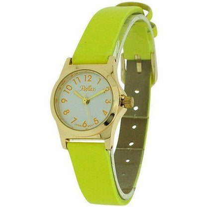 Reflex Girls Ladies White Dial Leather Strap Available Multiple Colour Strap Watch  Models May Vary - CLEARANCE NEEDS RE-BATTERY