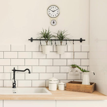 Acctim Kitchen Time 20cm Timer Quartz Retro Style Domed Glass Lens Wall Clock Available Multi Colour