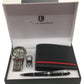 Luis Cardini Mens Watch, Pen, Wallet & Keychain Gift Sets 27147 Watch Model & Colour's May Varied