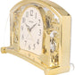 Rhythm Alarm Mantel Clock with rotating Pendulum Gilt