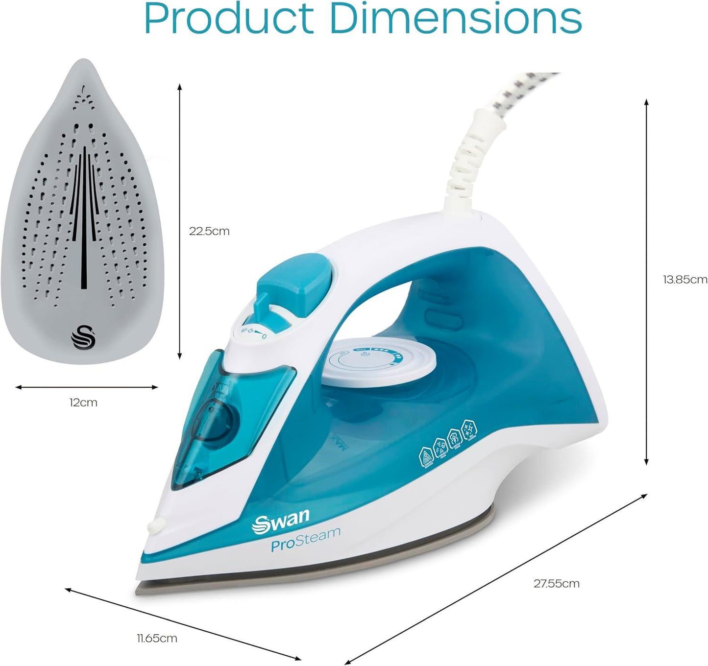 Swan Steam Iron with Ceramic Soleplate