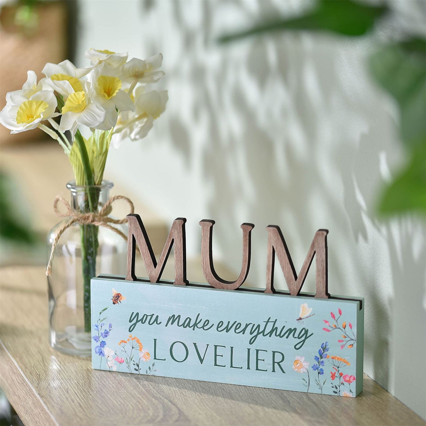 The Cottage Garden Letter Mantel Plaque "Mum"