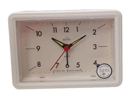 Acctim Drake Rectangle Analogue Bedside Alarm Clock Available Multiple Colour