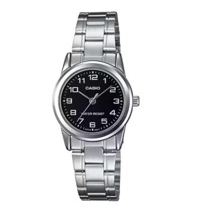 Casio Ladies Basic Analogue Stainless Steel Bracelet Easy Reader Dial Watch - LTP-V001D