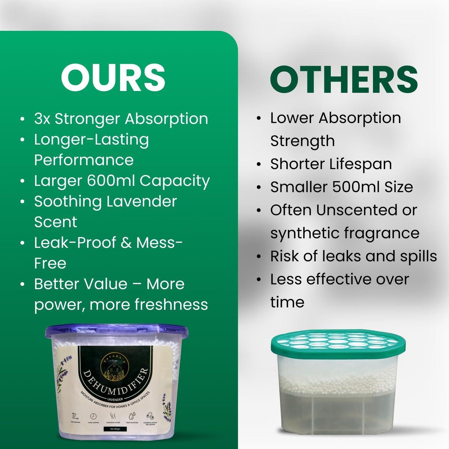 Fataha’s Dehumidifier disposable Lavender freshens 280g