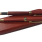 Imperial Wooden Dark Brown Gold Trim 2 Ball Pens IMP356R Gift Set - CLEARANCE NEEDS RE - Refill