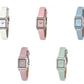 Henley Ladies Petite Rectangular Dial Leather Strap Watch H06181 Available Multiple Colour