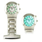 Ravel Nurse Fob Watch with EL Backlight - Silver R1101EL