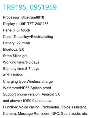 M.TK Blue tooth voice calling, Touch Screen with IP65 Splash waterproof Smart Watch Available Multiple Color