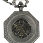 Mens & Ladies Mechanical Hand Winding Half Hunter Steampunk Silver Pocket Watch