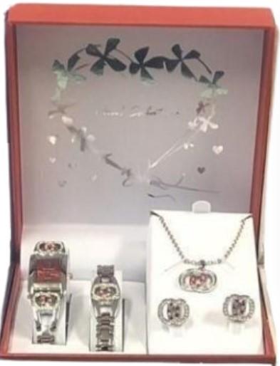 Paul Salatini Ladies Bling Barcelet Watch Gift Sets 27104 Available Multiple Colour