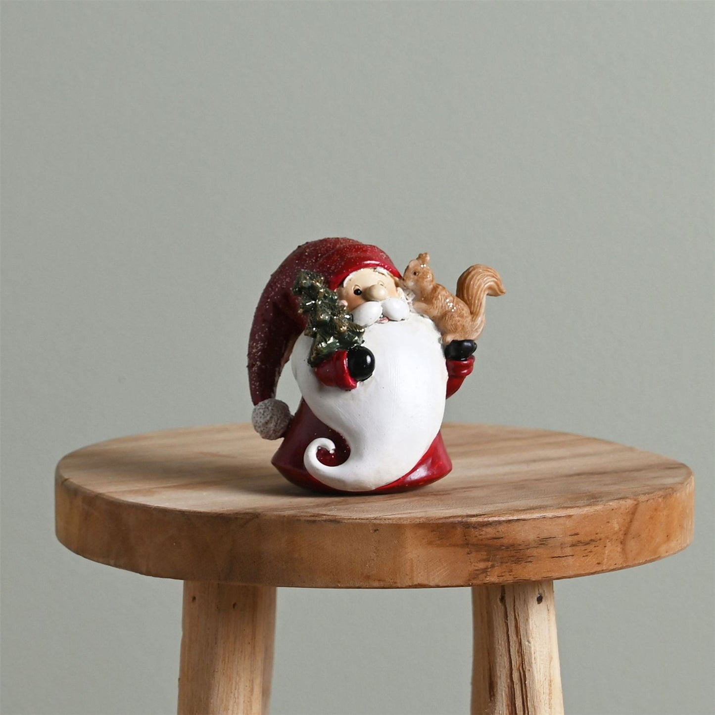 Santa with Christmas Tree Figurine