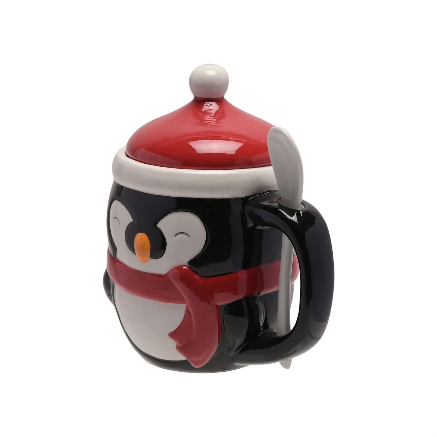 Lidded Penguin Mug with Spoon