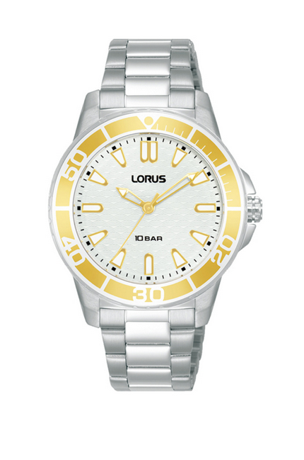 Lorus Ladies Two Tone Metal Watch NEEDS BATTERY