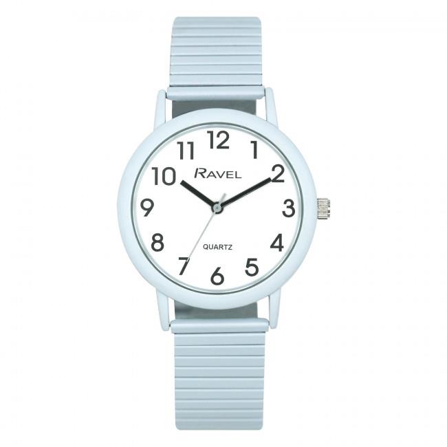 Ravel Unisex Large Size Pastel Coloured Expander Bracelet Watch Available Multiple Colour