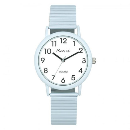 Ravel Unisex Large Size Pastel Coloured Expander Bracelet Watch Available Multiple Colour