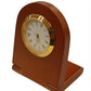 Imperial Desk Clock with Wood Matt Brown Gold Trim Ball Pen IMP69 Clock Gift Set - CLEARANCE NEEDS RE-BATTERY & Refill