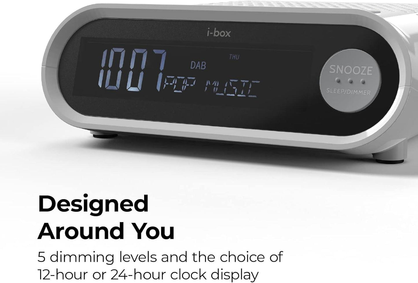 i-box Bedside Alarm Clock with DAB Radio