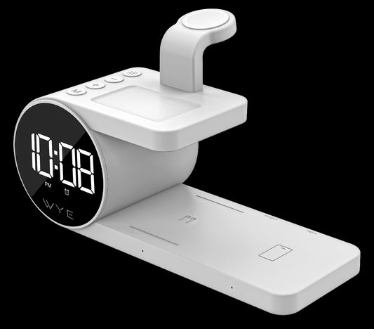 WYEFLUX 5-IN-1 Wireless Charging Dock with Clock