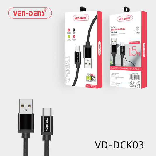 Ven-Dens Data Sync & Fast Charging Cable USB A To TYPE C Cable