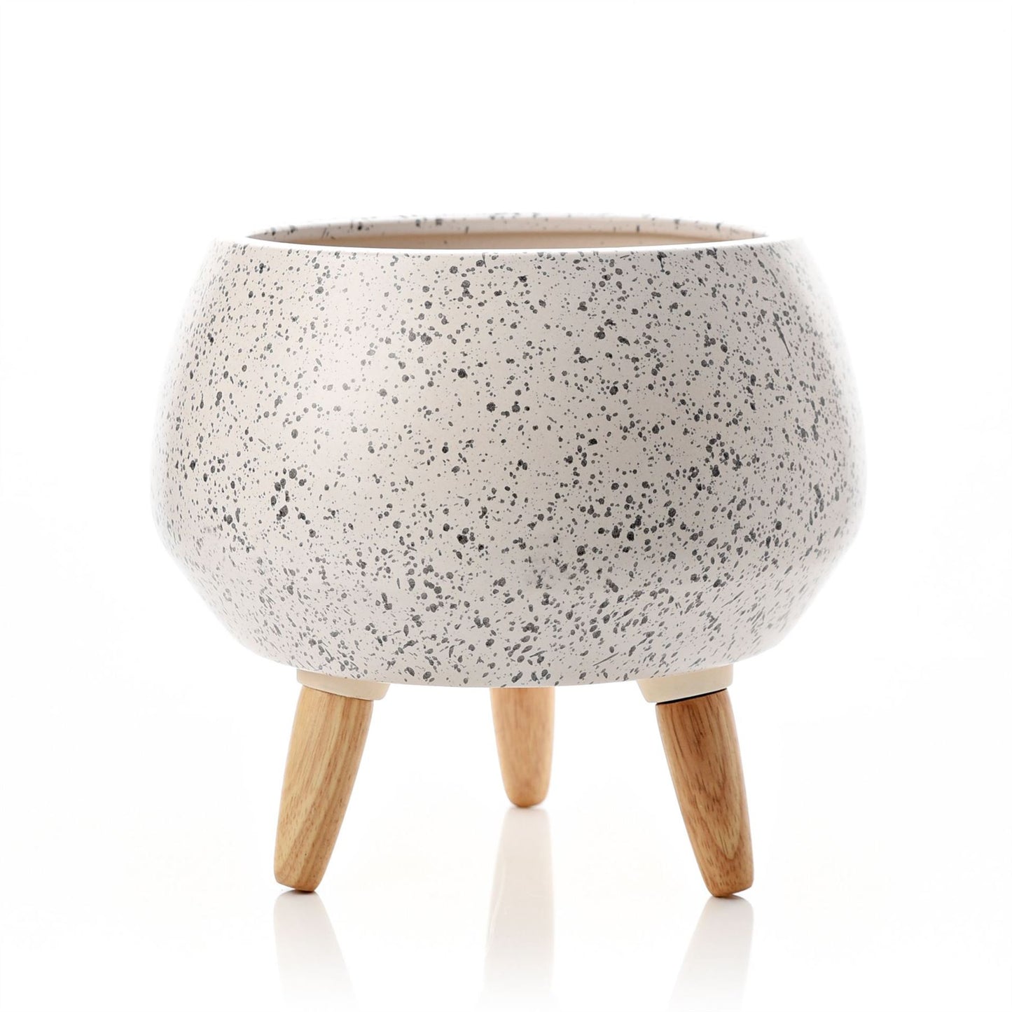 Speckled White Ceramic Planter 23cm