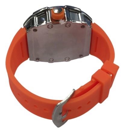 New Rubber Gents Silver Bling Fashion Quartz Movement Dated Skeleton Clear Dial Rubber Strap Watch Available Multi Colour NY London