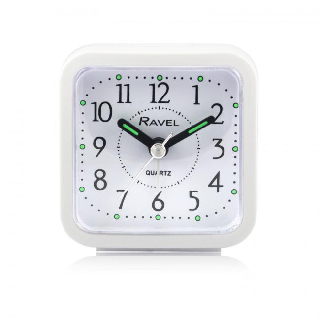 Ravel Rectangular Mini Bedside Quartz Alarm Clock RC043 Available Multiple Colour