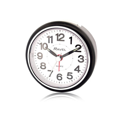 Ravel Bedside Quartz Mid Sized Bold Black Numbers Alarm Clock RC052