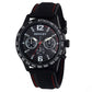 Henley Mens Multi Eye Black Dial With Sports Large Silicone Strap Watch H02217 Available Multiple Colour