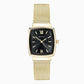 Sekonda Ladies Gold Case & Mesh Bracelet with Black Dial Watch