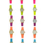 Reflex Girls Ladies White Dial Leather Strap Available Multiple Colour Strap Watch 1013