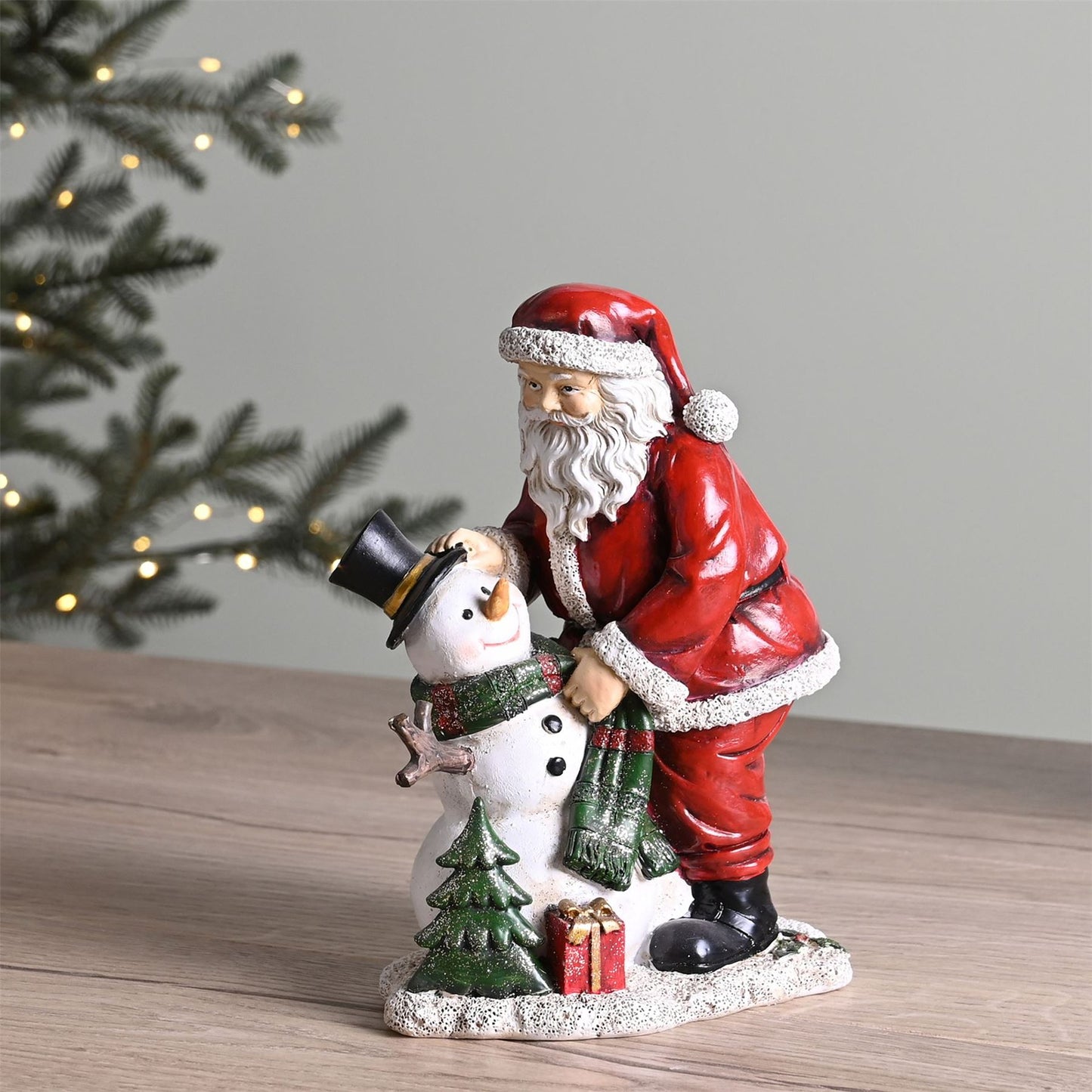 Santa and Snowman Figurine