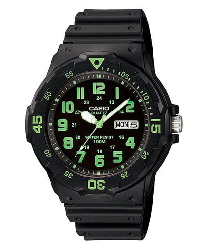 Casio Mens Day Date Rubber Strap Watch - MRW-200H Available Multiple Colour