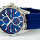 Lorus Mens Sports Chronograph Blue Dial Blue Rubber Strap Watch R3A47AX9 BRAND NEW BUT NEEDS BATTERY