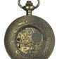 Mens & Ladies Mechanical Hand Winding Half Hunter Steampunk Bronze Pocket Watch