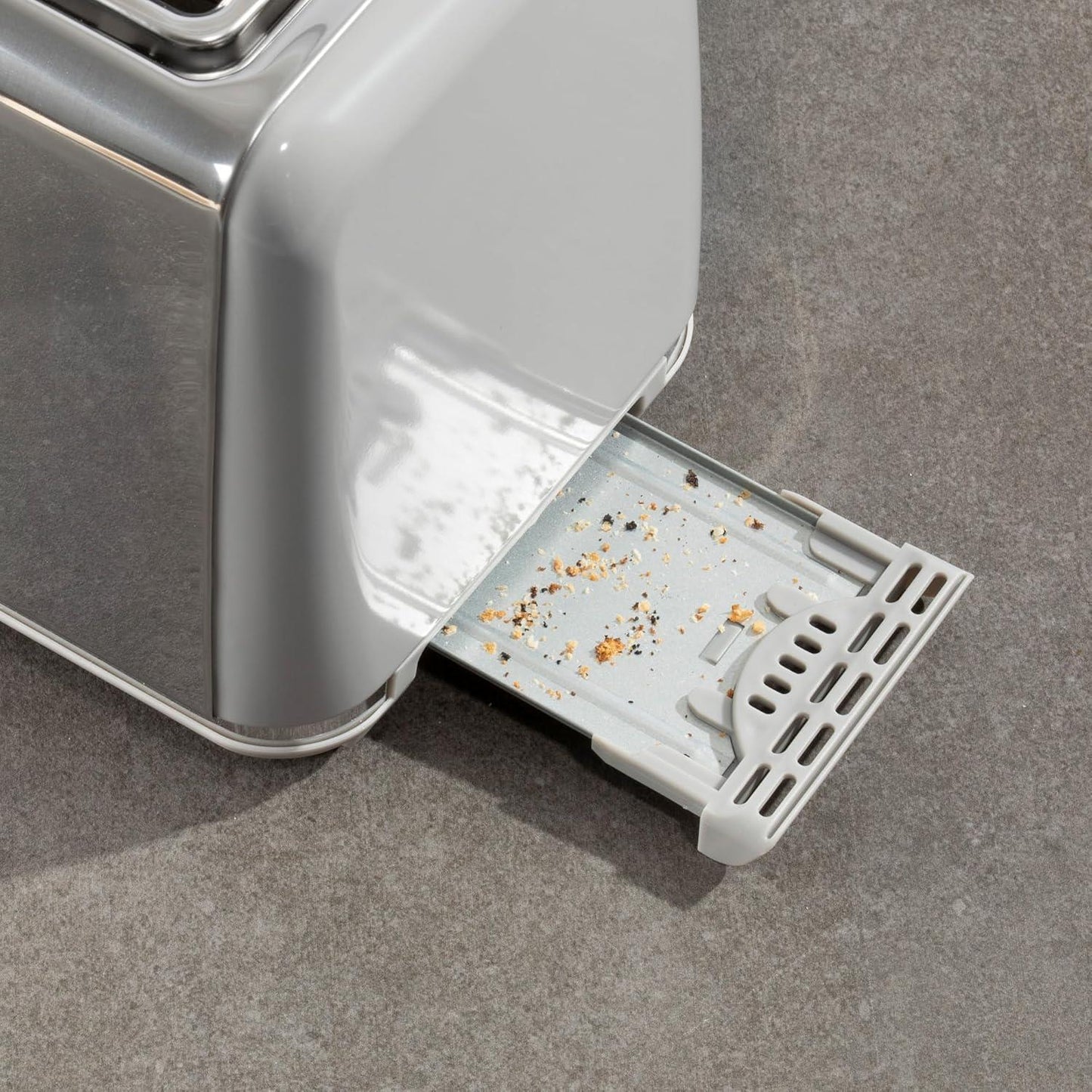 Daewoo Kensington 2 Slice Stainless Steel Toaster Grey