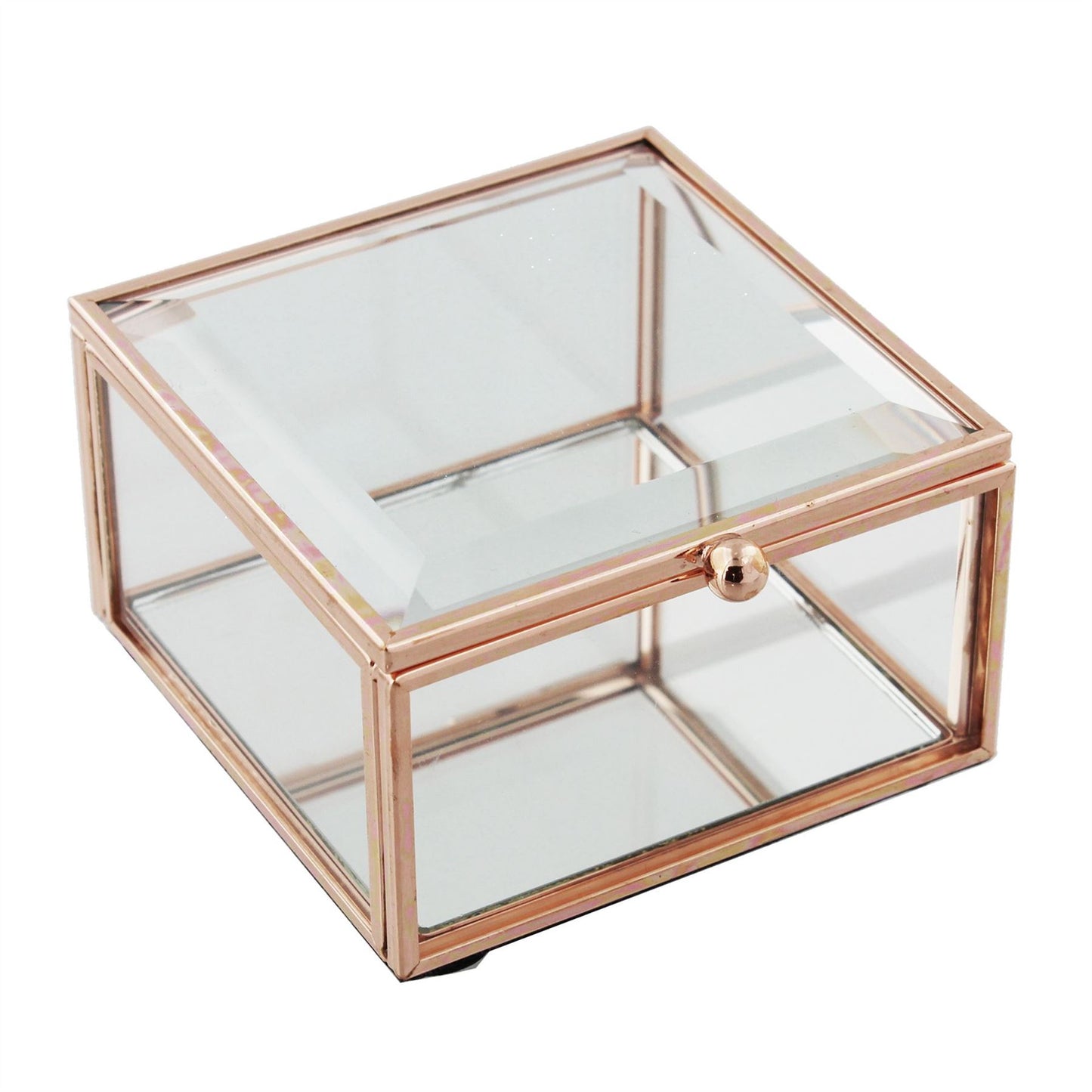 Hestia Jewellery Box Rose Gold Small 9x9cm