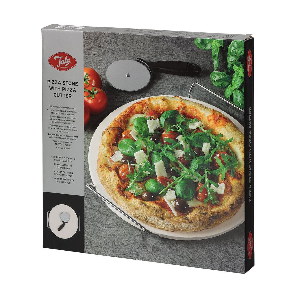 Tala 32cm Pizza Stone With Pizza Cutter (Carton of 6)
