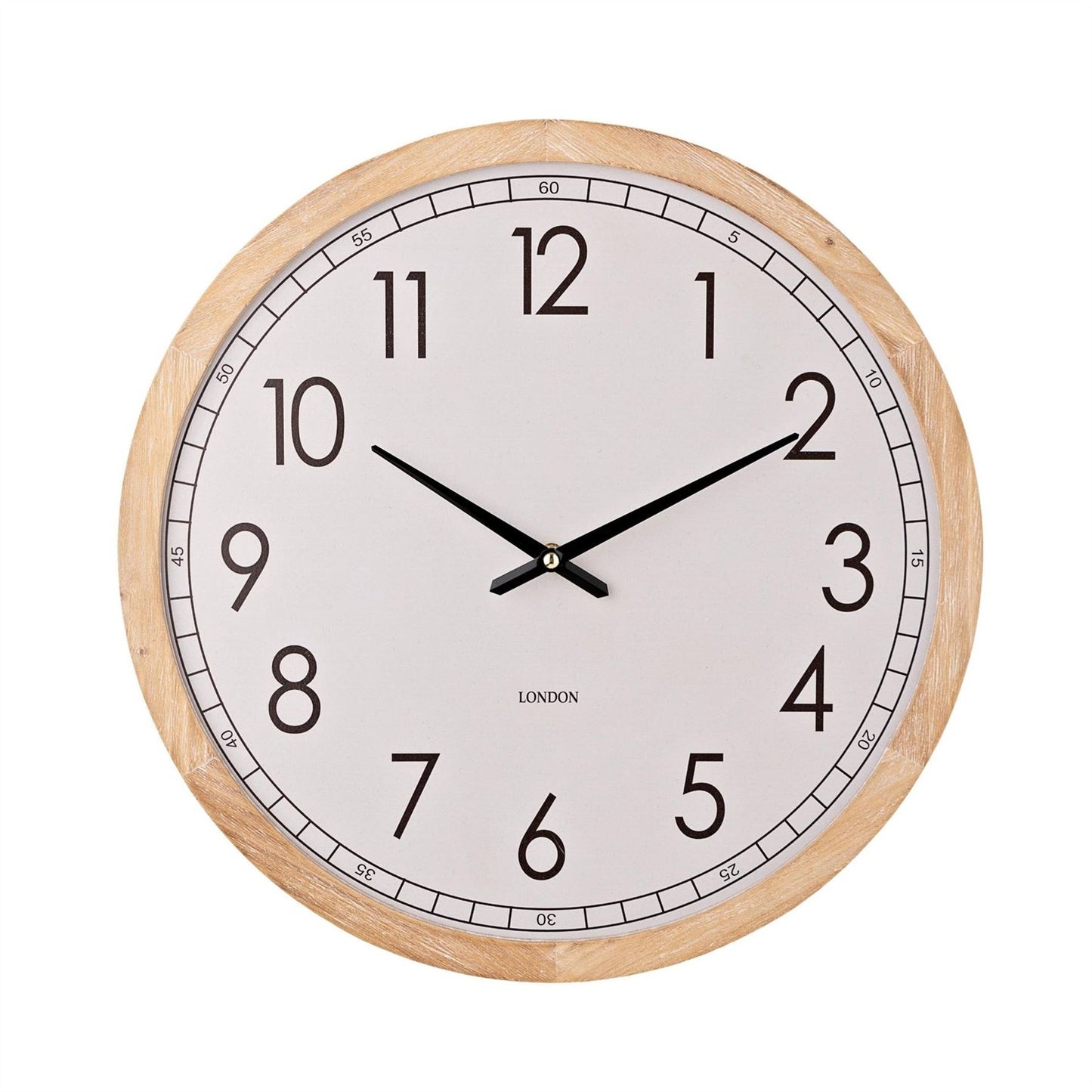 Hometime Wood Case Wall Clock 40cm