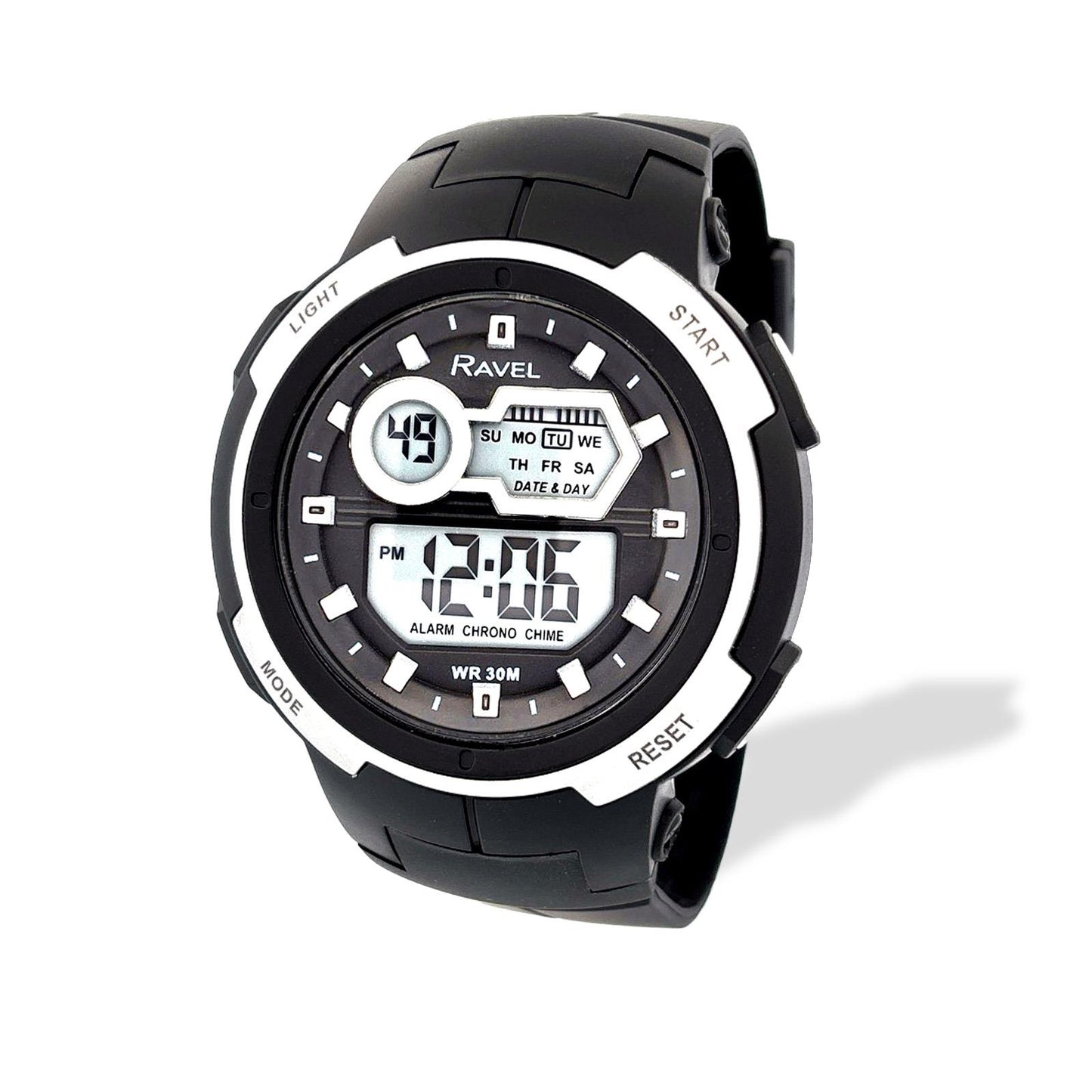 Ravel Mens Boys 3ATM Digital Sports Dial Rubber strap Watch RDG.14.25-41