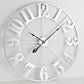 Hometime Metal Silver Arabic Skeleton Wall Clock 80cm